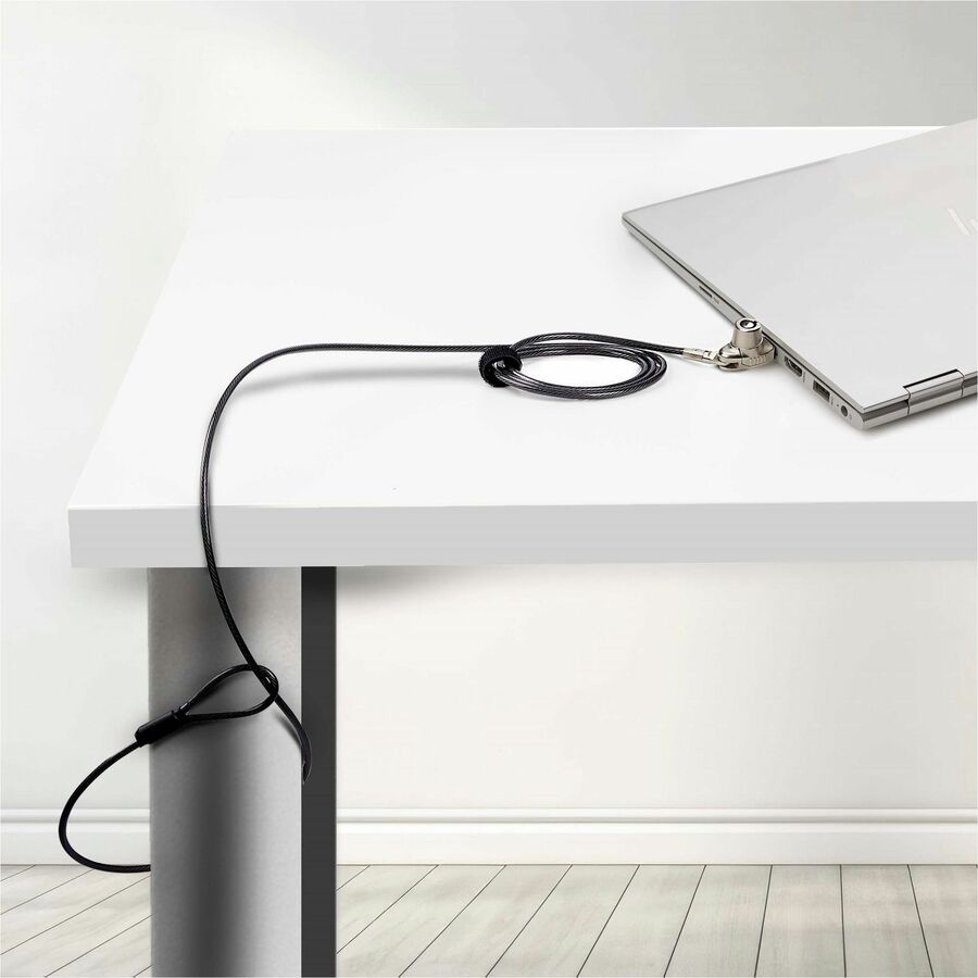 StarTech.com Slim Lock Noble Wedge® Slot Compatible, 6.6ft (2m) Keyed Locking Cable, Desk Anti-Theft Security For Laptop/Notebook Computer StarTech.com Slim Lock Noble Wedge® Slot Compatible, 6.6ft (2m) Keyed Locking Cable, Desk Anti-Theft Security For Laptop/Notebook Computer